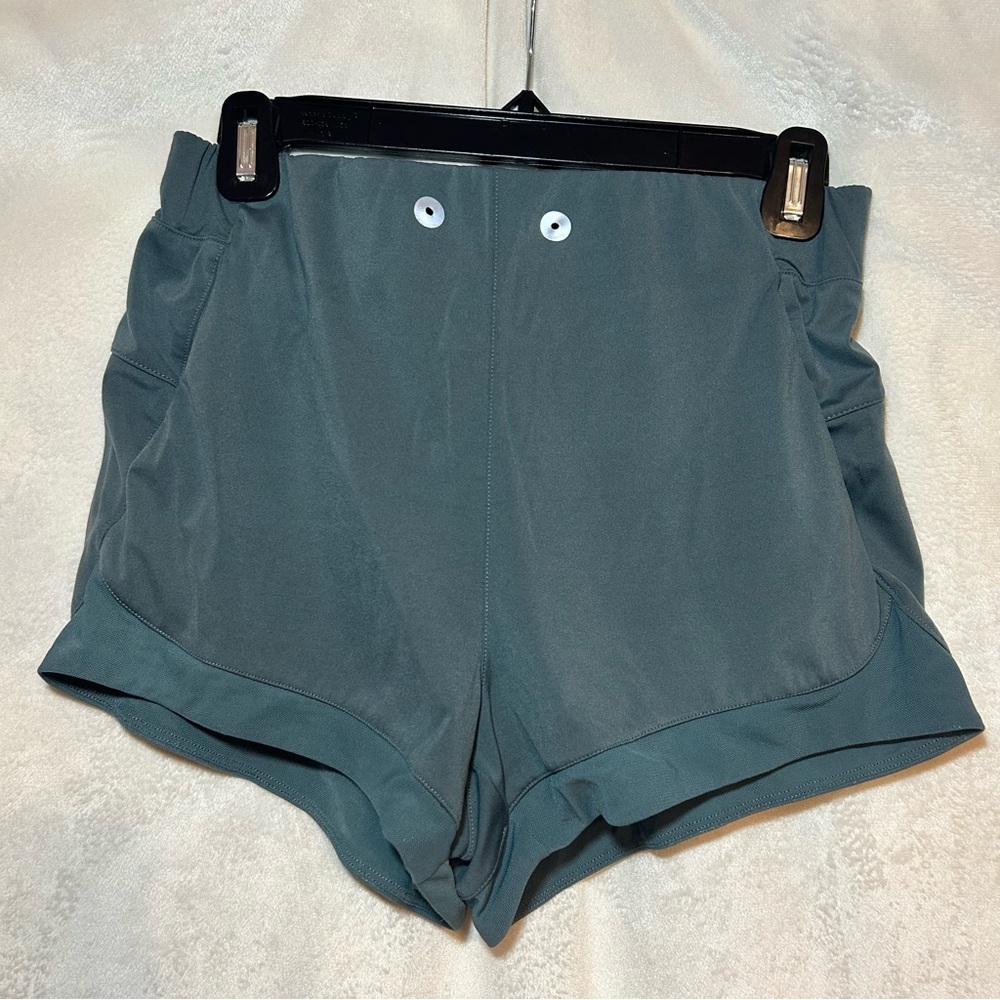 Zyia Active Blue Green Workout Shorts‎ Women's Size Small Yoga Outdoor Active